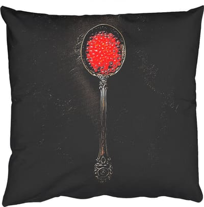 Sierkussens - Kussentjes Woonkamer - 50x50 cm - Zwart - Lepel - Caviar