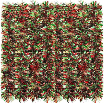 Solidchoice - 10m Kerstversiering Tinsel Garland in Mixkleuren