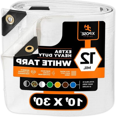 Poly Tarp - Beschermhoes Zeil - Allround Bescherming - Extra Dik Materiaal - 3 x 9 Meter - Wit
