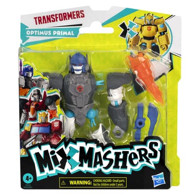 Hasbro MixMashers Transformers Optimus Primal actiefiguur - 12 cm, multicolor