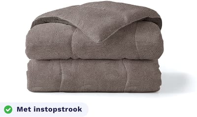 Zelesta Pure Design Brown Animal 140x200 - Katoenen dekbed zonder overtrek - Met instopstrook - Wasbaar dekbed - Hoesloos dekbed - 2 in 1 Dekbed met vaste overtrek