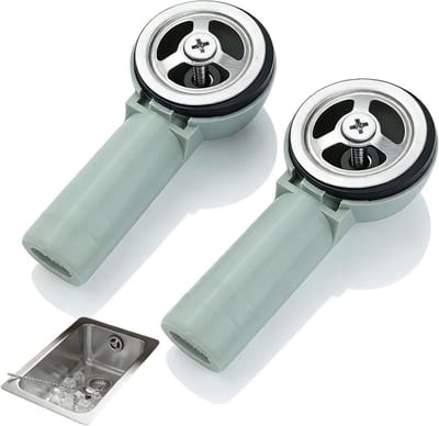 Ronde overloopkop voor wastafel, 2 stuks, 41 x 41 mm, reparatieaccessoires voor gootsteen en sanitair, waterafvoer oplossingen