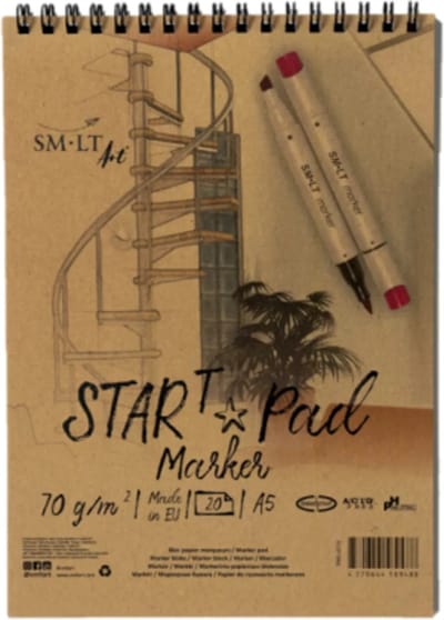 SMLT schetsblok marker A5 ringband 70gr 20 vel papier.