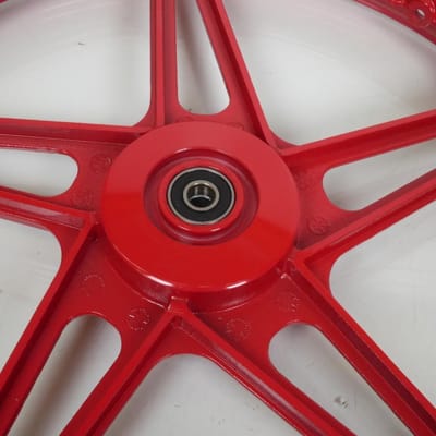 17x1,6 inch bernardi type rode spaakvelgen voor peugeot 103 vogue bromfiets nieuw