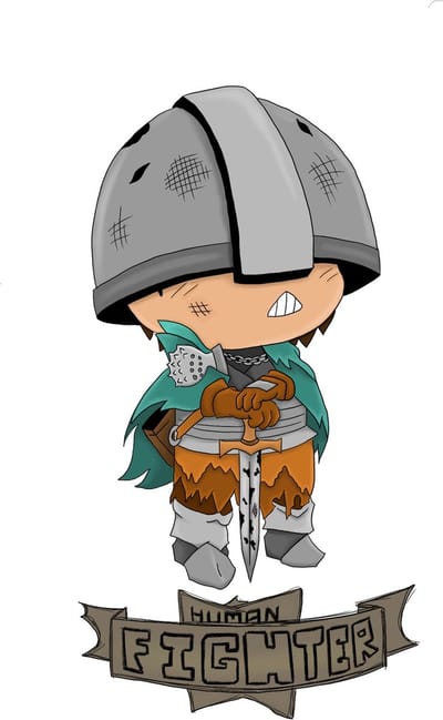 Chibi Fighter Postcard D and D