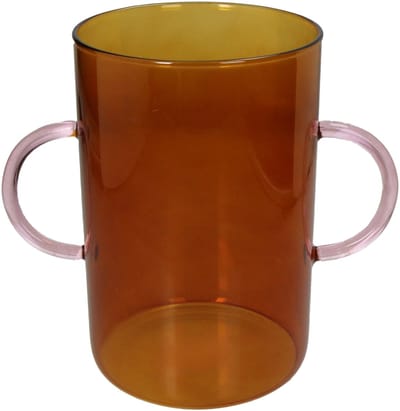HD Collection Vaas Glas Amber 24,5x15x23cm