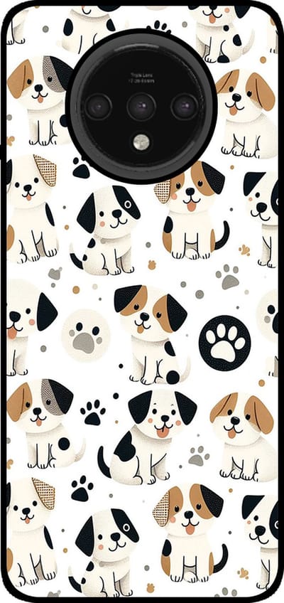 Smartphonica Telefoonhoesje Geschikt voor OnePlus 7T met honden opdruk - TPU backcover case dog design geschikt voor OnePlus 7T