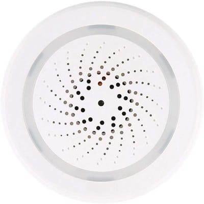 Sirene Alarm Sensor - Temperatuur Vochtigheid Sensor - Omgeving Monitoren - Wifi Connectiviteit - 120 dB - Wit