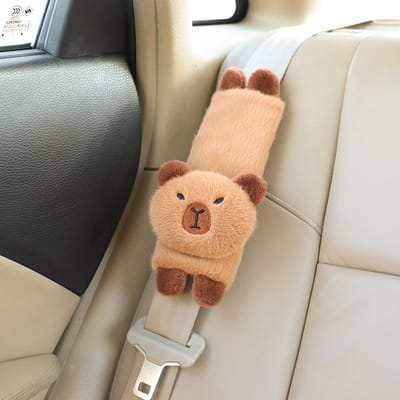 Auto Nekkussen Capybara Pluche Schouderbescherming Schattige Tissuebox Kawaii Auto Decoratie Van Auto Benodigdheden Lieve Pluche Speelgoed Cadeau gray