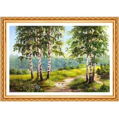 Diamant peinture Diamant broderie Nature 5d bricolage Diamant peinture pleine ronde Daimond peinture 20X30CM black