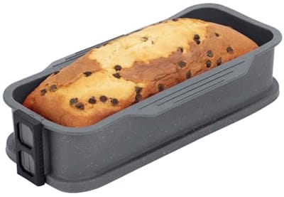 Siliconen Bakvorm met Afneembare Glazen Bodem - Anti-aanbak, Flexibel voor Oven, Vriezer en Vaatwasser - 26,5 x 13,2 x 6,2 cm