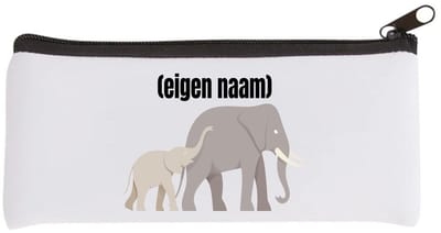 Akyol - olifant en kleine olifant met eigen naam Etui - Olifant - olifanten liefhebbers - iemand die houdt van olifanten - verjaardag - cadeau - kado - 20 bij 9 cm