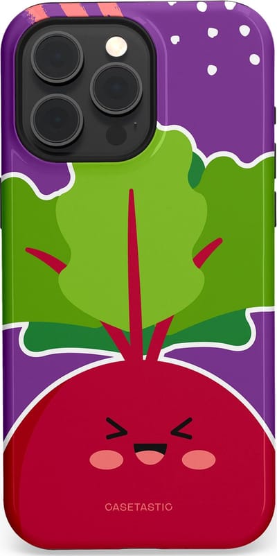 Casetastic Hoesje Geschikt voor Apple iPhone 15 Pro Max Magsafe - Stijlvolle Beschermende Duo-layer Case - Kawaii Groenten Look