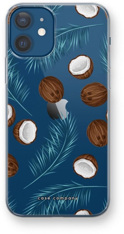 Case Company® - Hoesje geschikt voor iPhone 12 hoesje - Kokosnoot - Soft Cover Telefoonhoesje - Bescherming aan alle Kanten en Schermrand