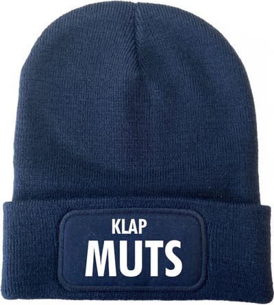 Klapmuts wintermuts navy - soBAD. | Wintersport | Après ski outfit Warme Muts voor Volwassenen | Heren en Dames Beanie | Schaatsen | Wintermuts