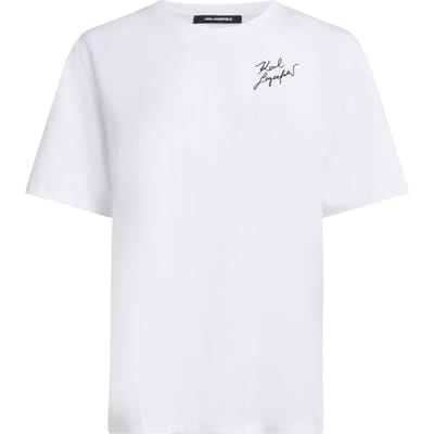 Karl Lagerfeld Relax Sketch Cameo T-shirt White Taglia: L | Maglie Sportivi Outlet | Donna | Bianco