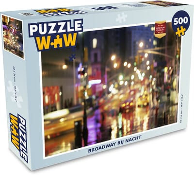 Puzzel New York - Lichten - Nacht - Legpuzzel - Puzzel 500 stukjes