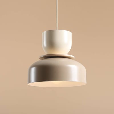 ALDEX Hanglamp Uto, beige/crème, Ø 30 cm, metaal