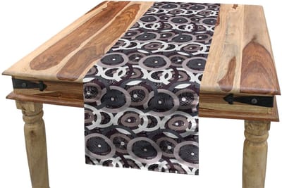 ABAKUHAUS Gekrabbel-tafelloper – rechthoekig 40x180 cm – meerkleurig, machinewasbaar