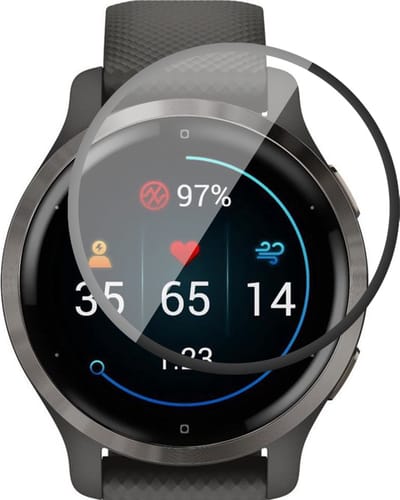 Screenprotector geschikt voor Garmin Venu 2s - PET Glasfolie Full Screen Protector