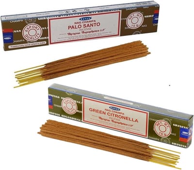 Satya Wierook cadeau set - 2x geurstokjes - Palo Santo en Citronella geur - Meditatie