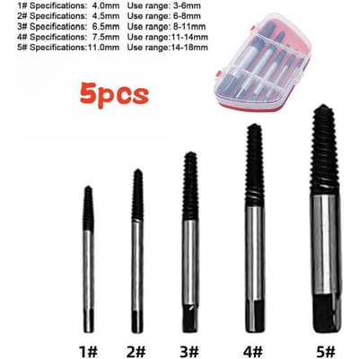 5/6/8 stuks Schroefuitdraaier Center Boor Bits Geleider Set Snelheid Schroeven Uit Uitdraaier Boor Bits Gereedschap Gebroken Beschadigde Bout Verwijderaar Gereedschap