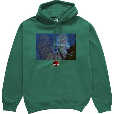 Jurassic Park Dilophosaurus Hoodie - Green - S