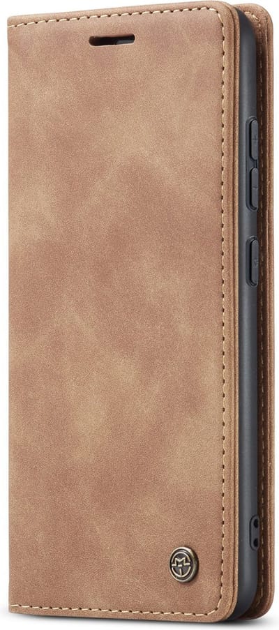 Casemania Hoesje Geschikt voor Oppo Find X5 Lite Sienna Brown - Dunne Portemonnee Book Case - Slim Wallet Case met Pasjeshouder