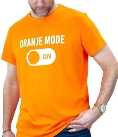 Oranje t-shirt mode on - one size