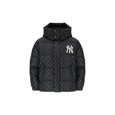 Veste doudoune décontractée vintage MLB New York Yankees avec capuche pour adulte Unisexe Vêtement d'extérieur Noir 3ADJM0426-50BKS XS black