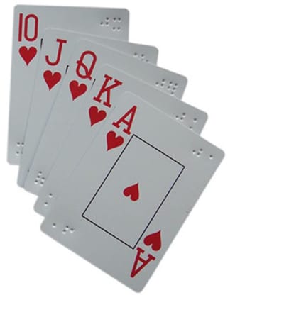 SPHProducts - Braille speelkaarten - Low Vision Poker - Geschikt voor blinden - Eenvoudig te spelen - IQ Games Puzzels - Voor jong en oud
