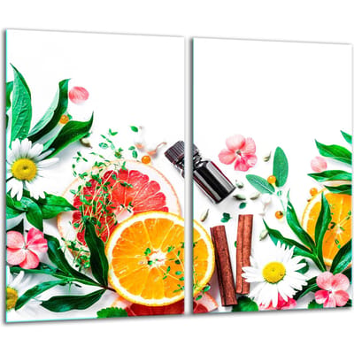 TMK ArtDeko Serie - Snijplank van Glas - 30x52 cm - Voor Inductiekookplaten - Levendige Kleuren