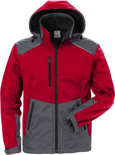 Fristads Softshell Winterjack 4060 Cfj - Missing Translation (Red/Grey) - L