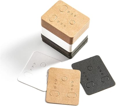 Sieraden Displaykaarten - Oorbel Kaartjes - Sieraden Presenteren - Blanco Kraft Papier - 100 Stuks - Bruin