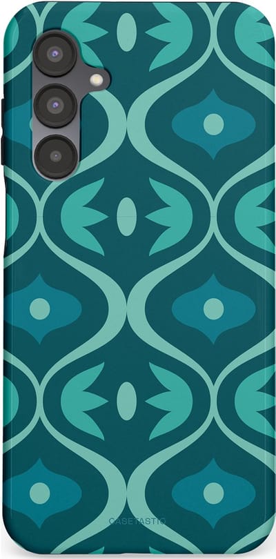 Casetastic hoesje geschikt voor Samsung Galaxy A16 - Dubbellaagse bescherming - Decoratief Blauwgroen - Fashion Case - Petrol