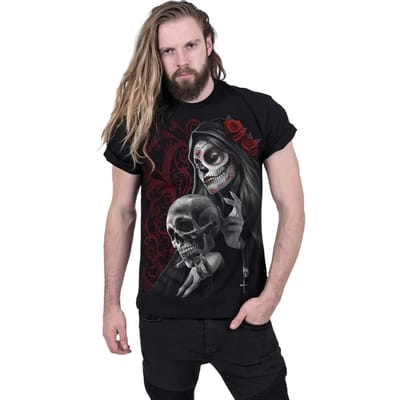 Spiral Unisex volwassen Love Is Dead T-Shirt (Zwart)