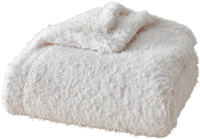 Plaids Cocooning - maxi fleece deken- maxi plaid -fleece bedsprei - Le Berbère blanc -Superzachte fleece - 200 cm x 200 cm