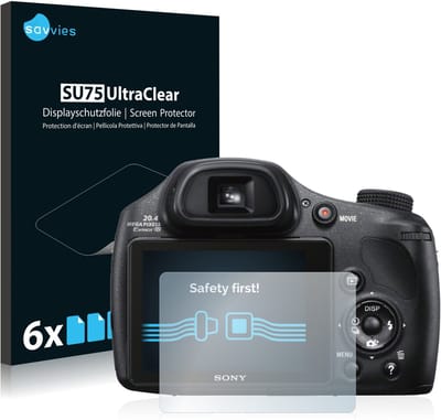 Savvies - Screenprotector voor Sony Cyber-Shot DSC-HX300 - Folie Beschermfolie transparant 6 Stuks