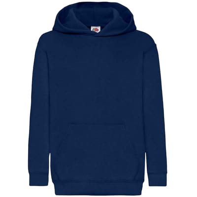Fruit of the Loom Oudere kinderen Unisex Classic 80/20 Hoodie (Marine)