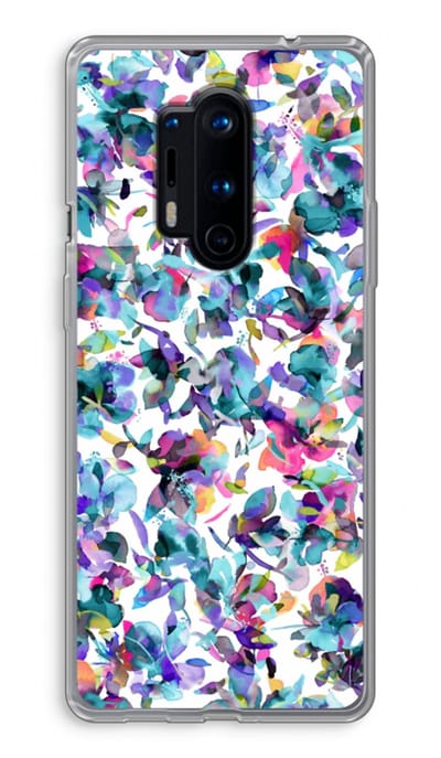 Case Company® - Hoesje geschikt voor OnePlus 8 Pro hoesje - Hibiscus Flowers - Soft Cover Telefoonhoesje - Bescherming aan alle Kanten en Schermrand