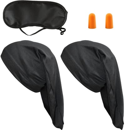 Dailygoods- Oordopjes Slapen - Lange Buisdoppen - Oogmasker - Slaapmuts - Elastische Niche - Comfortabele Stof - Slaapset