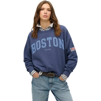 Superdry - Athletic Essentials relaxed sweatshirt met ronde hals - Dames - Truien
