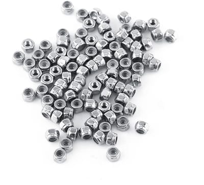 Dailygoods- Borgmoeren Duurzaam Roestvrij Staal - Zeshoekige Borgmoeren - Nylon Inzetstuk - Corrosiebestendig - M2-M12 - Veilige Bevestiging - Stopmoeren