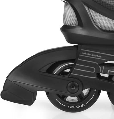 Inline skates - Skeelers jongeren volwassenen - Buiten sporten - ABEC-7 kogellagers - Tot 100 kg - Zwart grijs