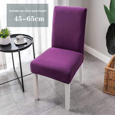 Hoge rugleuning effen kleur stoelhoes elastische volledige verpakking verdikte eetkamerstoelhoes spandex stoelhoes hoes voor hotelkamer Universal Size