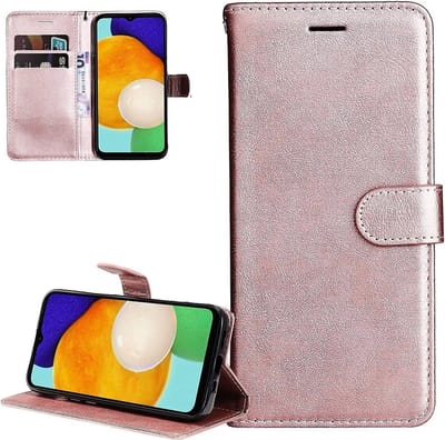 LuxeBass Hoesje geschikt voor Samsung Galaxy S22 - Boekhoesje - RoseGoud - Portemonneehoesje gsm hoesje - telefoonhoes - telefoonhoesjes