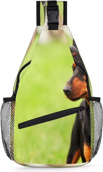 Honden Slag Tas - Crossbody Rugzak - Outdoor Activiteiten - Verstelbare Band - 36 cm Hoog - Kleurrijk