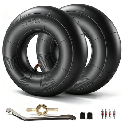 Binnenbanden 2 stuks - Kruiwagen banden - Transport gereedschap - Complete set - 300-4 - Zwart