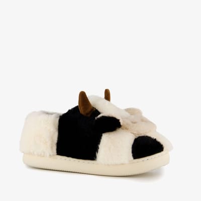 Thu!s dames pantoffels koe - Zwart - Sloffen - Maat 36/37