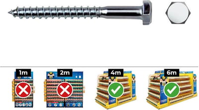 Schroefdoos CELO 6 x 100 mm Ø 6 mm 100 mm Verzinken (200 Stuks)